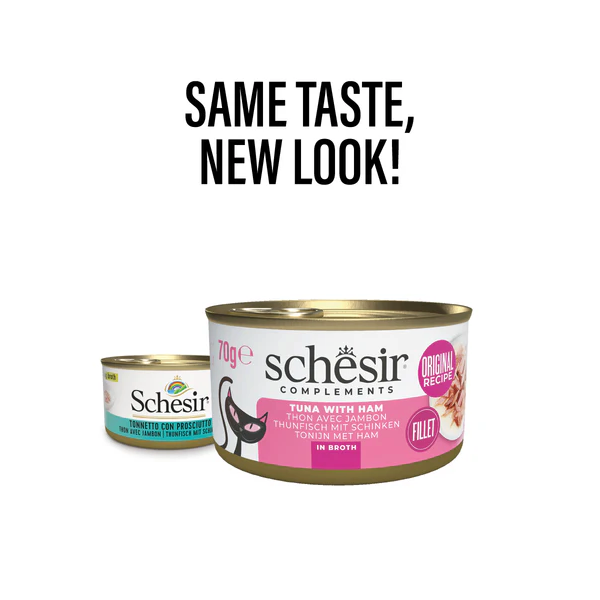 Schesir Cat Tuna with ham in broth 70g - Tuncis ar šķiņķi buljonā, 2 image