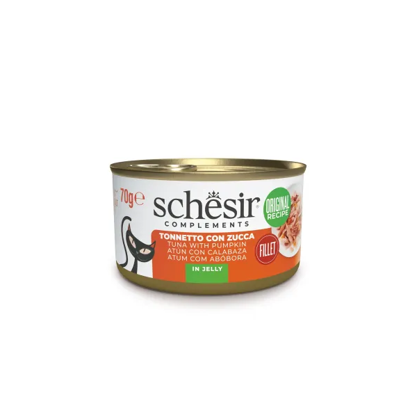 Schesir Cat Tuna with pumpkin in broth 70g - Tuncis ar ķirbi buljonā