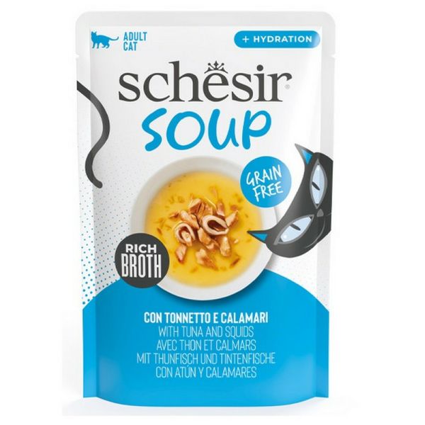 Schesir Cat Tuna and Squid Soup 40g - tunča un kalmāru zupa