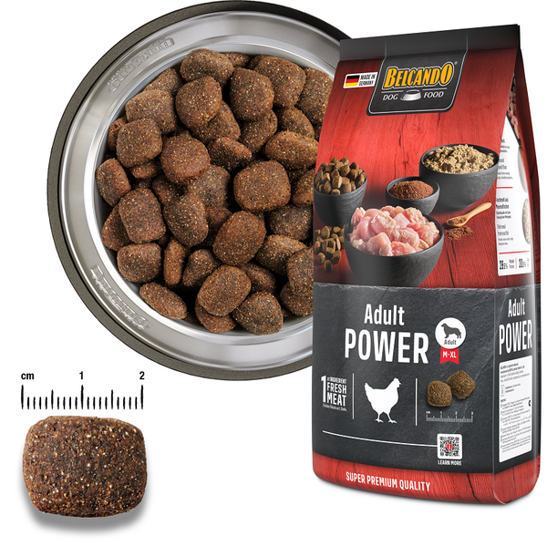 BELCANDO ADULT POWER 12.5KG - Sausā barība pieaugušiem suņiem ar augstu aktivitātes līmeni
