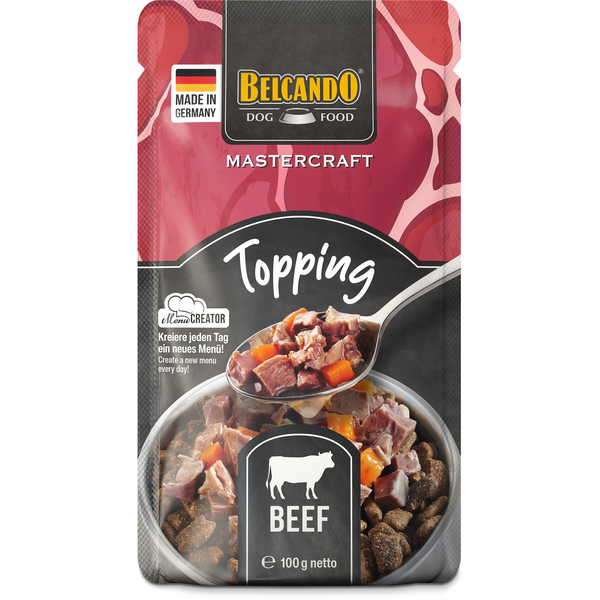 BELCANDO MASTERCRAFT TOPPING BEEF WITH CARROTS 100G - KONSERVI SUŅIEM, 2 image