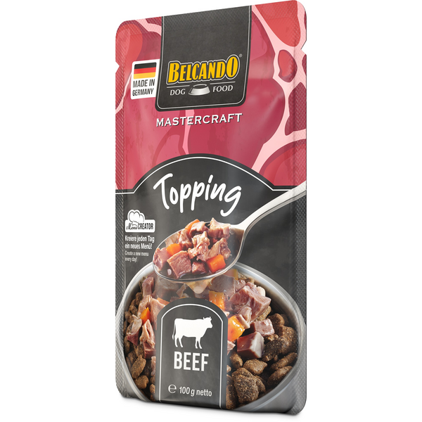 BELCANDO MASTERCRAFT TOPPING BEEF WITH CARROTS 100G - KONSERVI SUŅIEM, 4 image