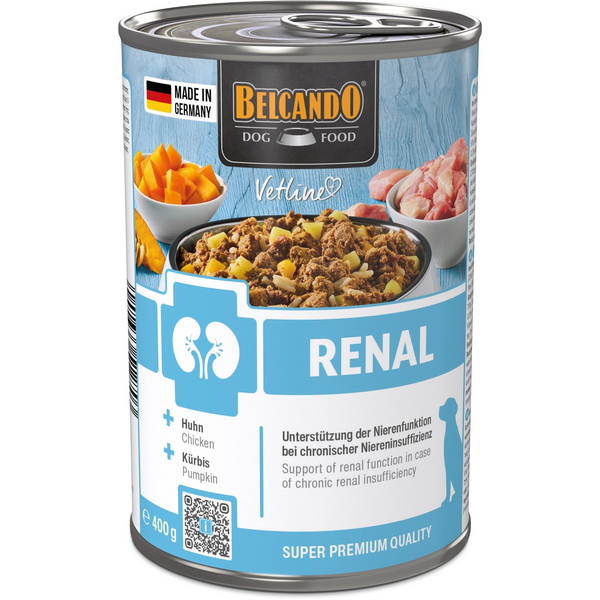BELCANDO VETLINE RENAL 400G - SUŅIEM, KURIEM DIAGNOSTICĒTA NIERU MAZSPĒJA (AKŪTA/HRONISKA)