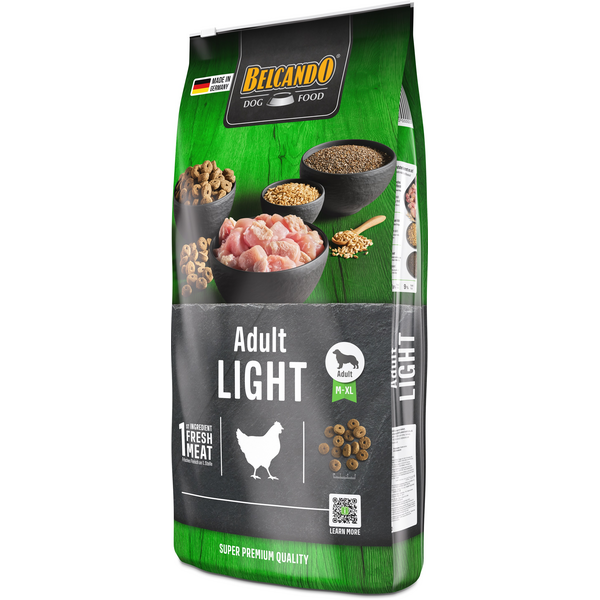 BELCANDO ADULT LIGHT 12.5KG - SAUSĀ BARĪBA SIŅIEM AR ZEMU AKTIVITĀTI UN LIEKO SVARU, 3 image