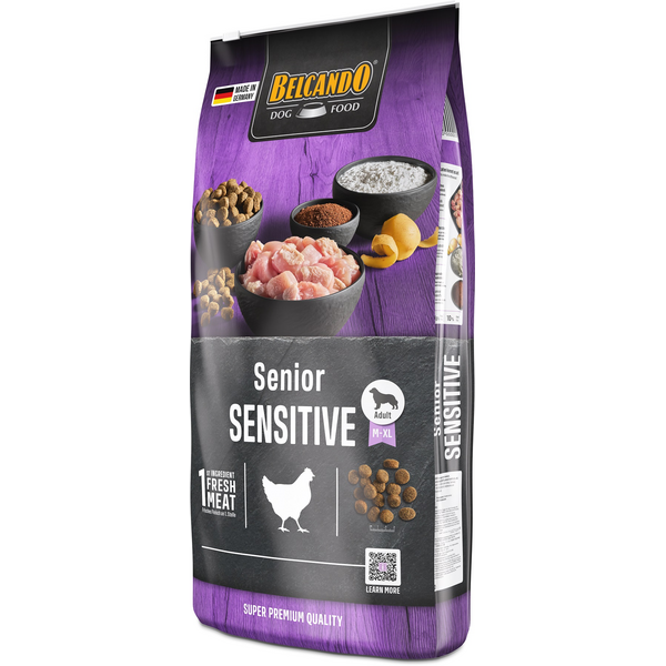 BELCANDO SENIOR SENSITIVE 12.5KG - GADOS VECĀKIEM VIDĒJO UN LIELO ŠĶIRŅU SUŅIEM, 2 image