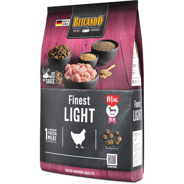 BELCANDO FINEST LIGHT 4KG - MAZU UN VIDĒJU ŠĶIRŅU SUŅIEM AR ZEMU AKTIVITĀTES LĪMENI UN SENIORIEM, 3 image