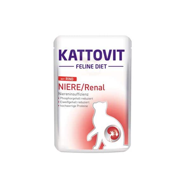 KATTOVIT Renal Rind 85g - Konservi kaķiem ar liellopu gaļu