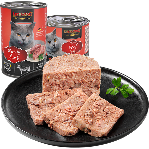 LEONARDO CAT BEEF 800G - MITRĀ BARĪBA KAĶIEM AR LIELLOPU GAĻU