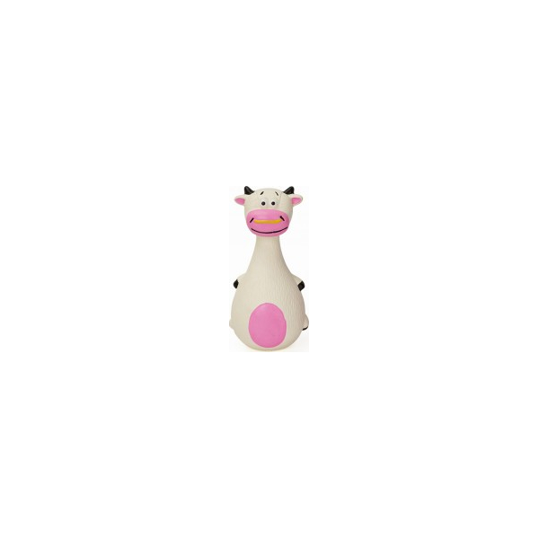 Barry King Rotaļlieta suņiem, govs lateksa, balta,  13 cm