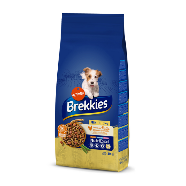 AFFINITY BREKKIES dog Mini chicken 20,0kg - pilnvērtīga barība pieaugušiem mazo šķirņu suņiem (1-10kg). Ar vistas gaļu.