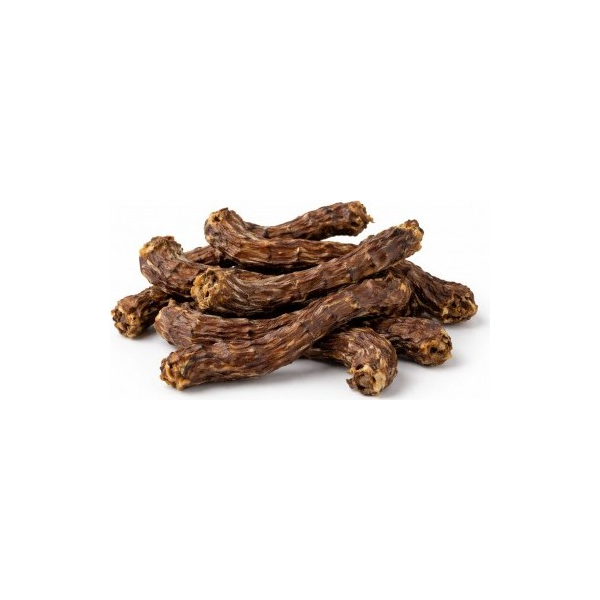 HAU & MIAU dog treat - duck necks 500 gr - papildbarība suņiem, kaltētie pīļu kakliņi.